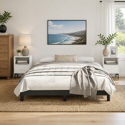 Versatile Black Faux Leather Bed Frame for Your Home