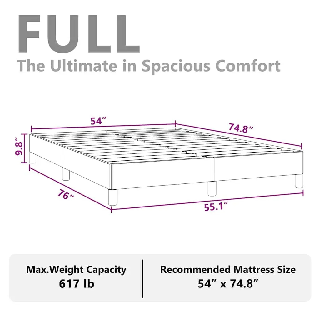Double Bed Frame Velvet Grey 137x187cm Plywood Slats