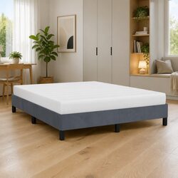 Versatile Grey Velvet Bed Frame for Any Bedroom Style