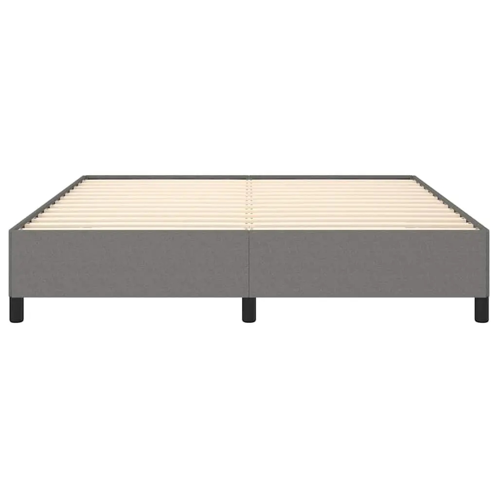 Queen Bed Frame Upholstered Fabric 152x203 cm Grey