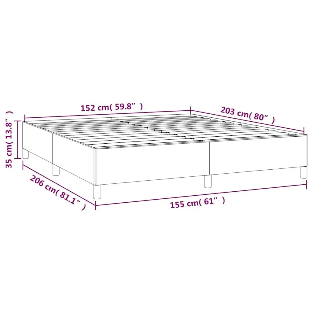 Queen Faux Leather Upholstered Platform Bed Frame Black 152x203 cm Sturdy Supportive Legs