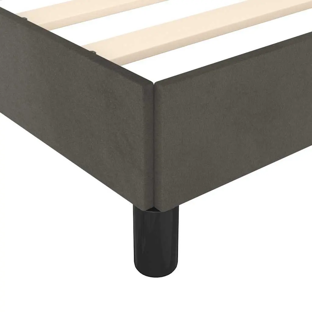 Queen Bed Frame Grey Velvet Upholstered 152x203cm Bedroom Furniture No Mattress