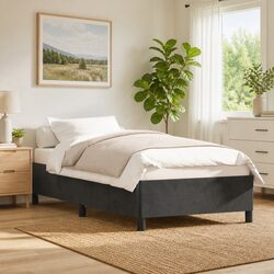 Versatile Grey Velvet King Single Bed Frame for Any Room