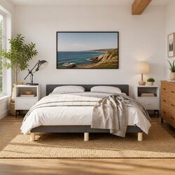 Versatile Grey Double Bed Frame for Any Bedroom