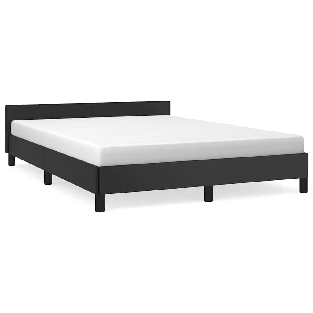 Black Double Bed Frame with Headboard
