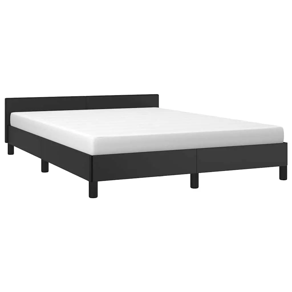 Black Double Bed Frame with Headboard
