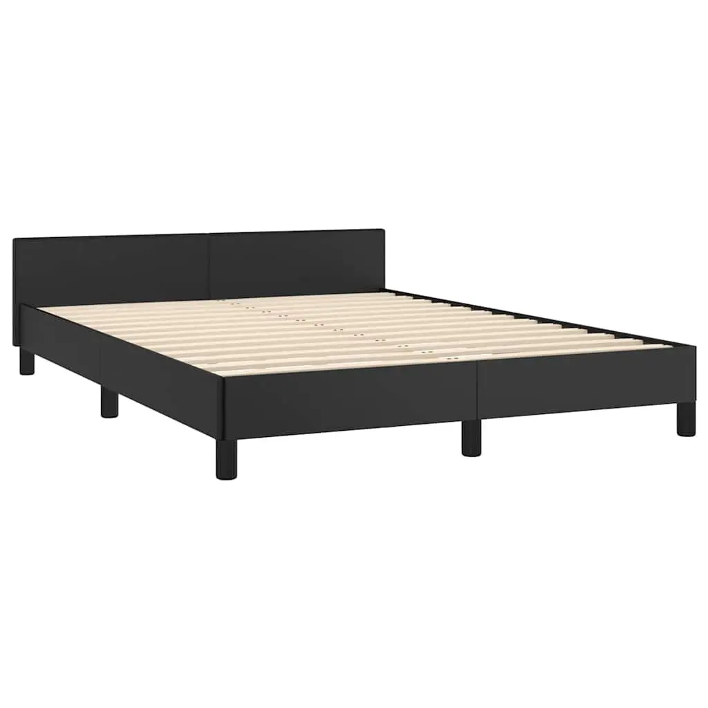 Black Double Bed Frame with Headboard