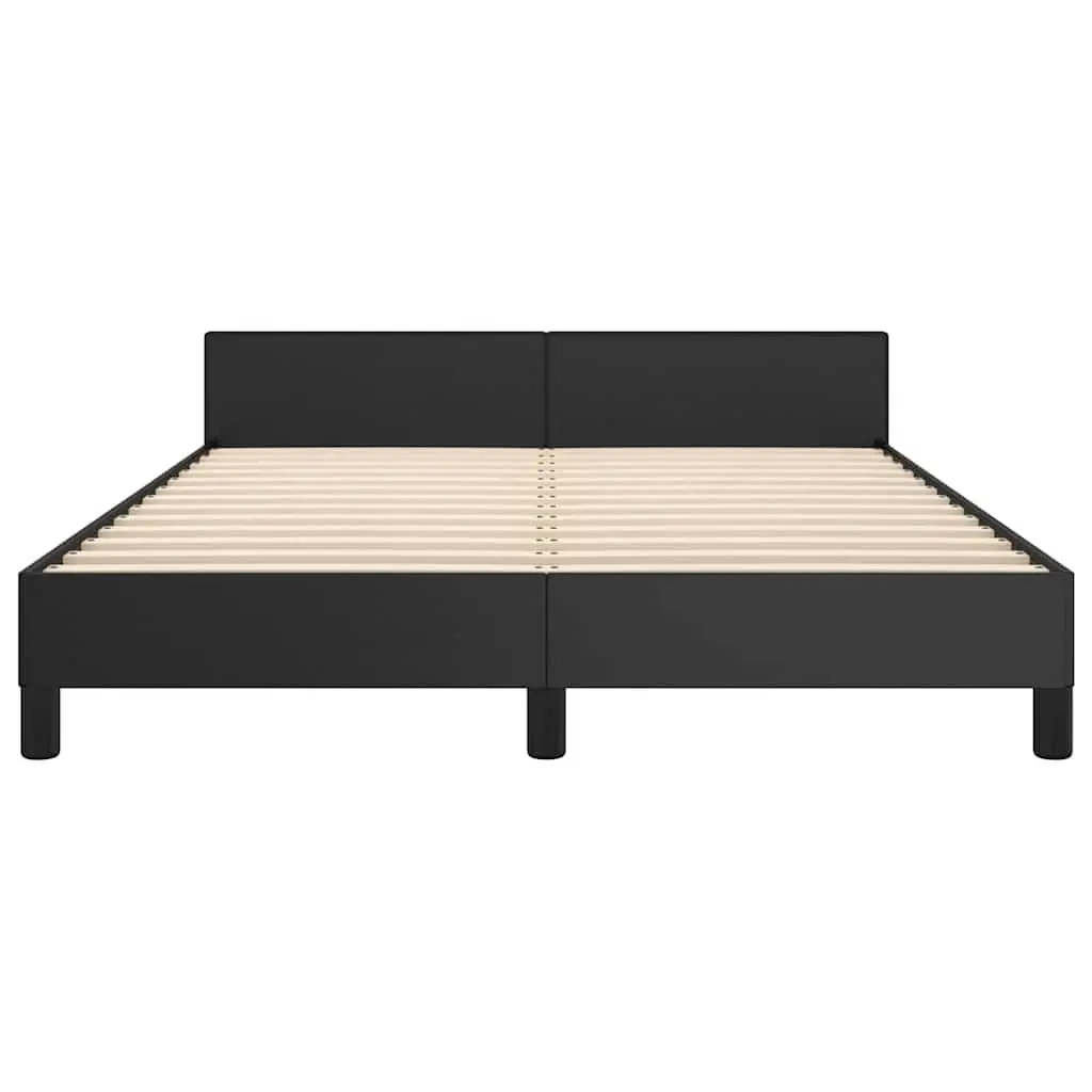 Black Double Bed Frame with Headboard