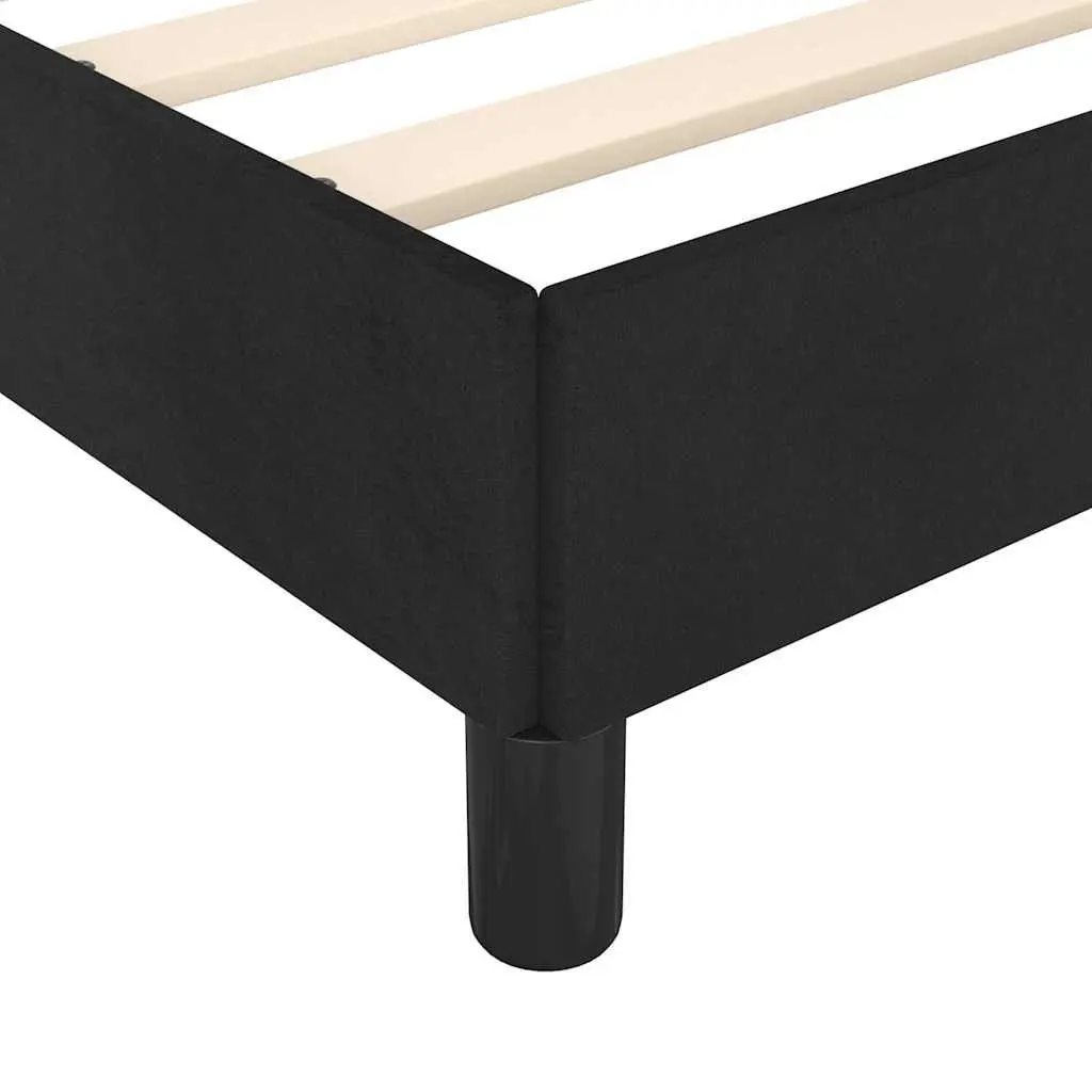 Queen Bed Frame Velvet Black Slats