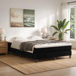 Versatile Black Velvet Pocket Spring Mattress - Ideal for Your Bedroom
