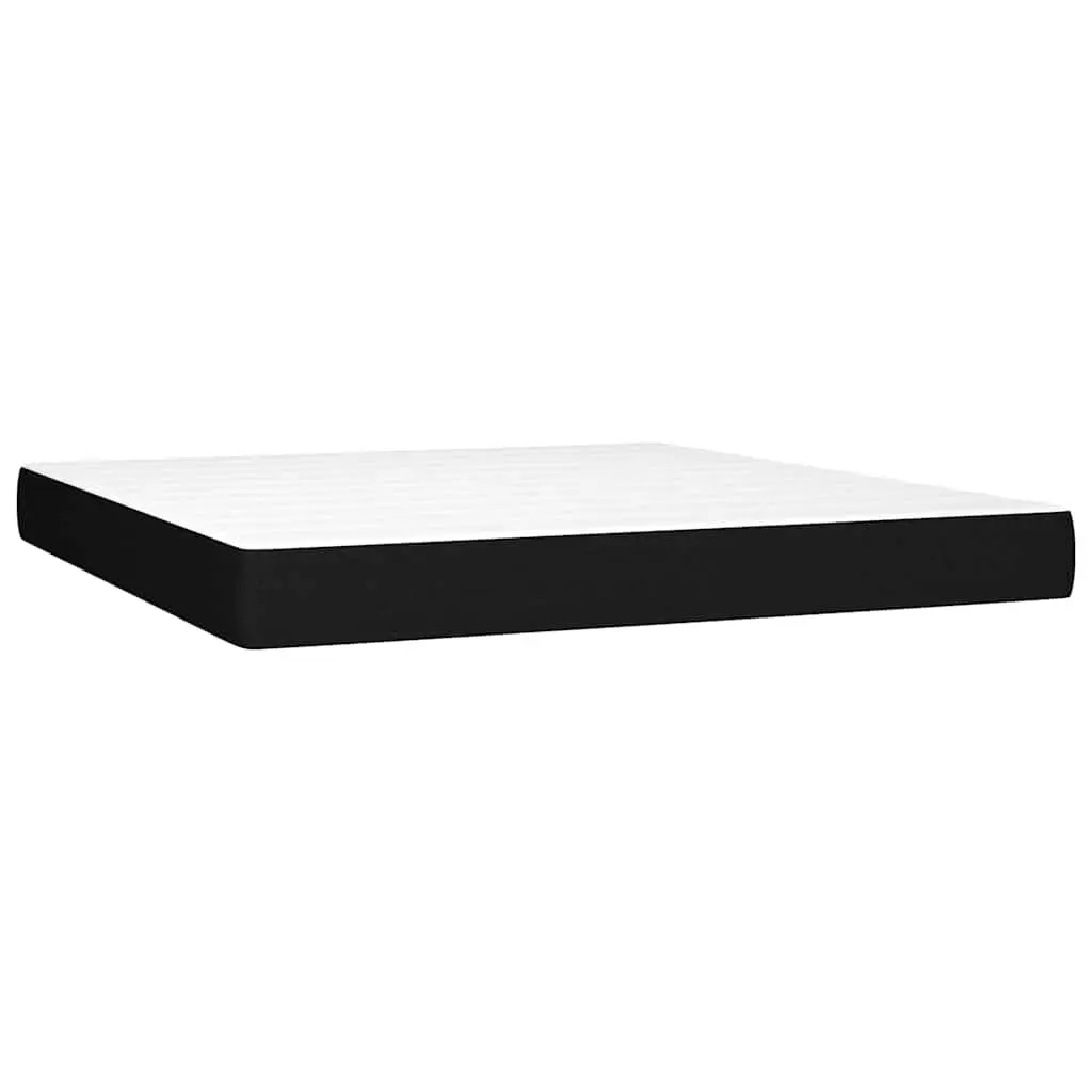 Queen Size Mattress Black Fabric Medium Firmness Pocket Spring 153x203x20cm