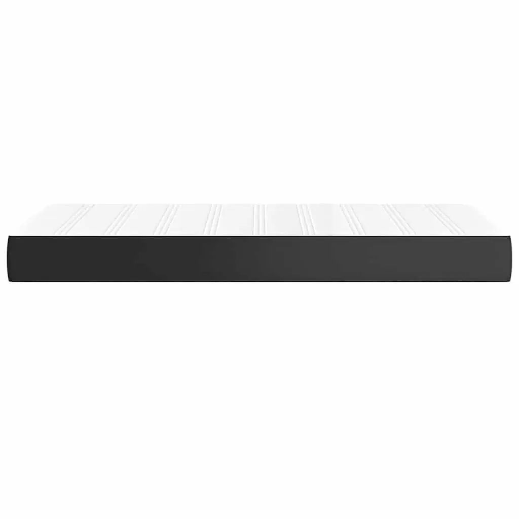 Pocket Spring Mattress Black Faux Leather Super Single Medium Firm Support