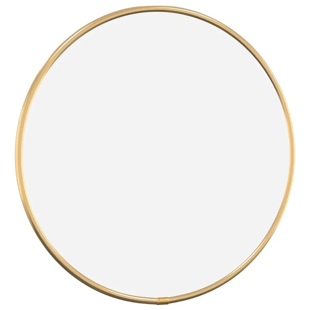 Round Wall Mirror Glass 30cm Diameter Gold Frame Minimalist Home Decor