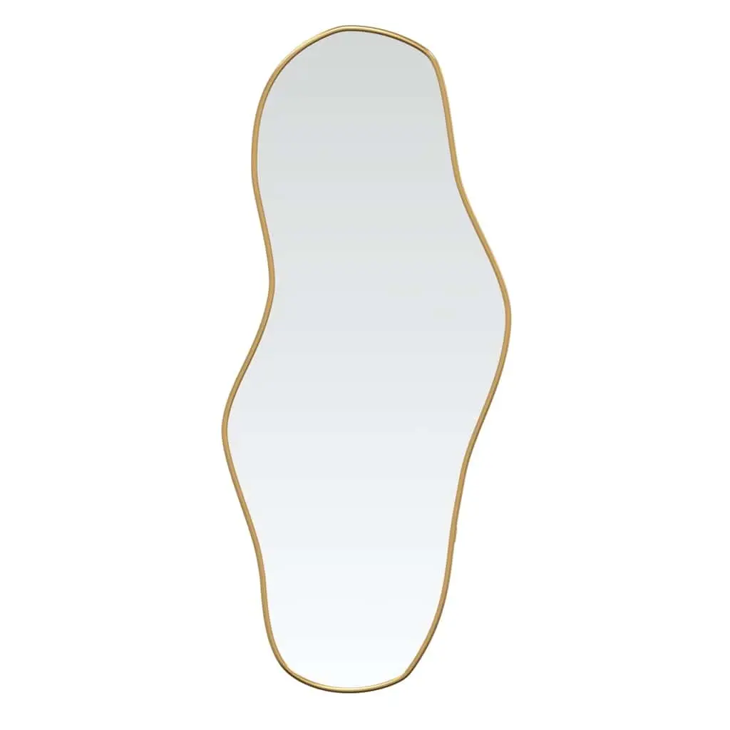 Wall Mirror Gold 90x40 cm Minimalist Vanity Hanging Decor Bedroom Bathroom Home