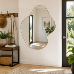 Gold Wall Mirror 60x50 cm - Perfect for Any Room