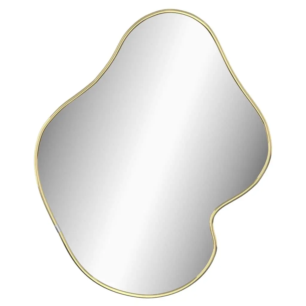 Gold Wall Mirror 60x50 cm Minimalist Home Decor Glass Vanity Bathroom Bedroom