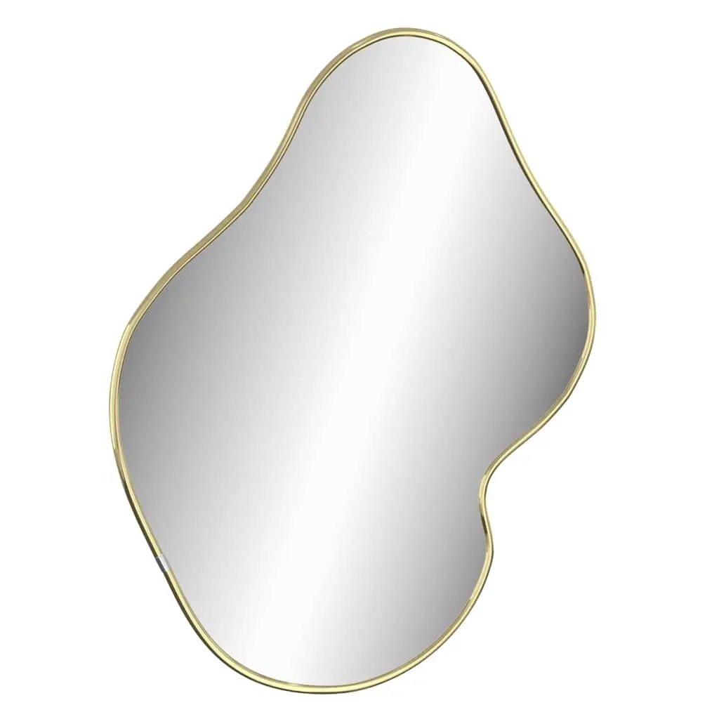 Gold Wall Mirror 60x50 cm Minimalist Home Decor Glass Vanity Bathroom Bedroom