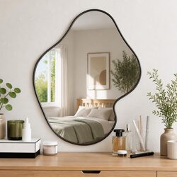 Versatile Black Wall Mirror 60x50 cm for Home Use