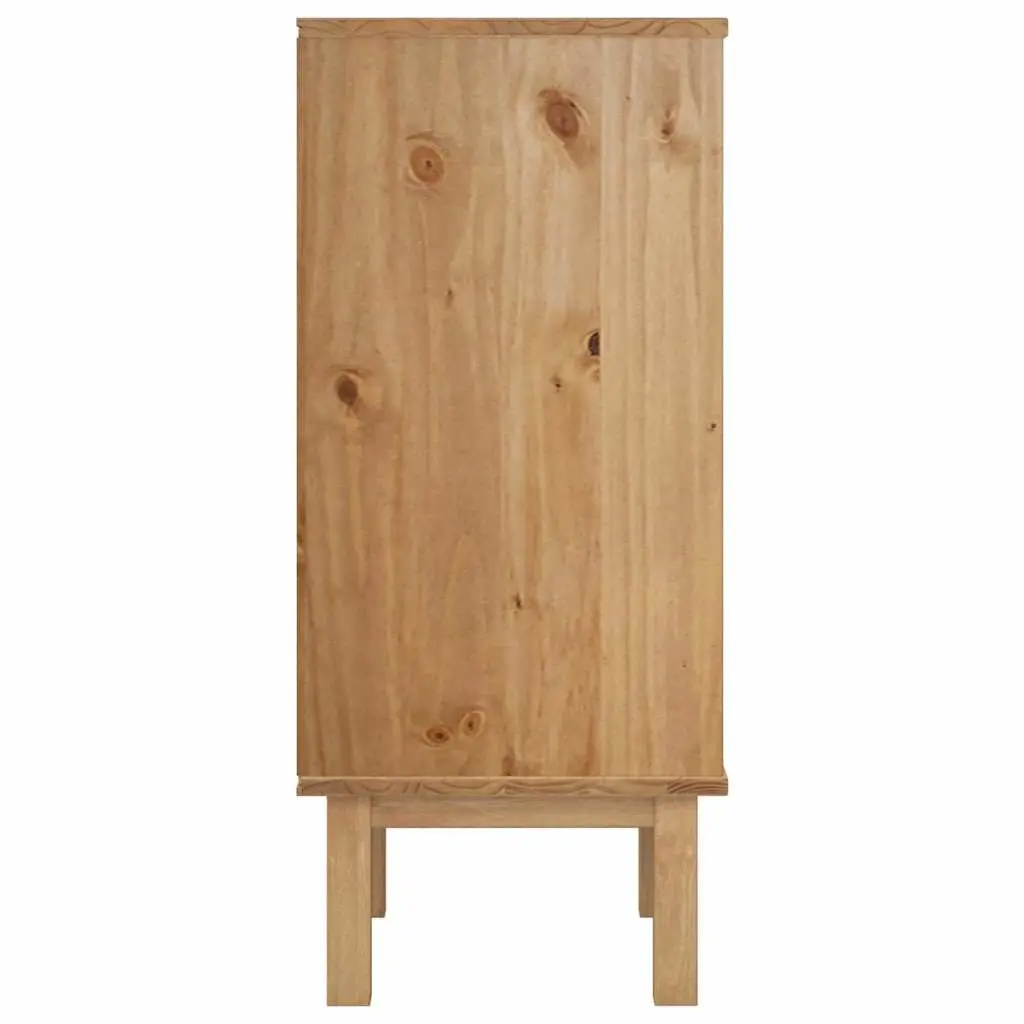 Drawer Cabinet Chest of Drawers 45x39x90cm Solid Pine Wood Brown&White 4 Drawer