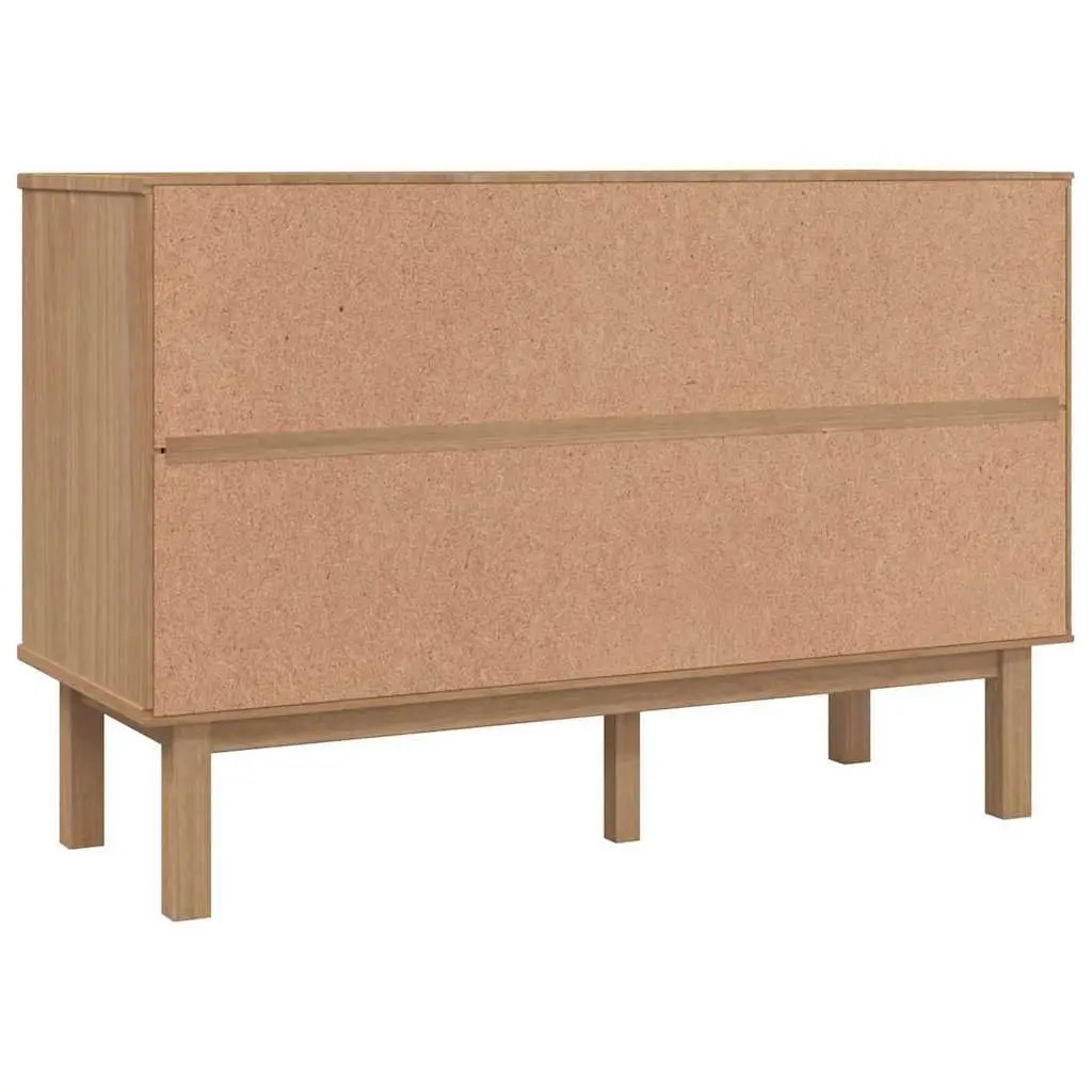 Drawer Chest Solid Pine Wood 6 Storage Drawers Brown Scandinavian Style