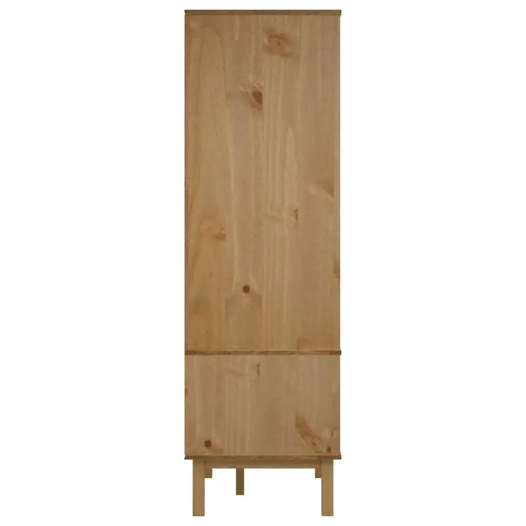 Grey Solid Wood Wardrobe with Organised Storage 76.5x53x172cm