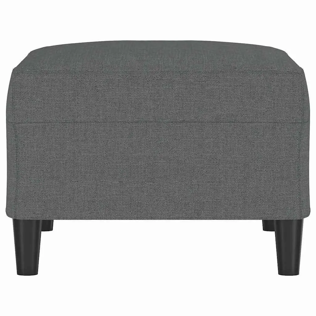 Footstool Dark Grey Fabric Ottoman 70L x 55W x 41H cm