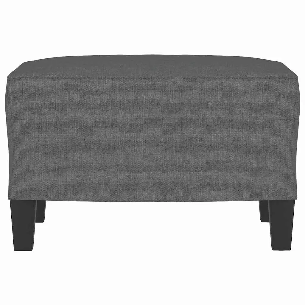 Footstool Fabric Dark Grey 60x50x41 cm Plywood Foot Rest Ottoman