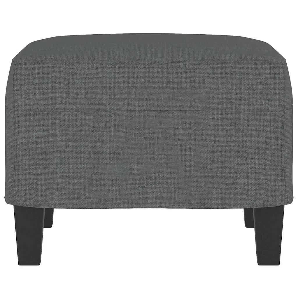 Footstool Fabric Dark Grey 60x50x41 cm Plywood Foot Rest Ottoman
