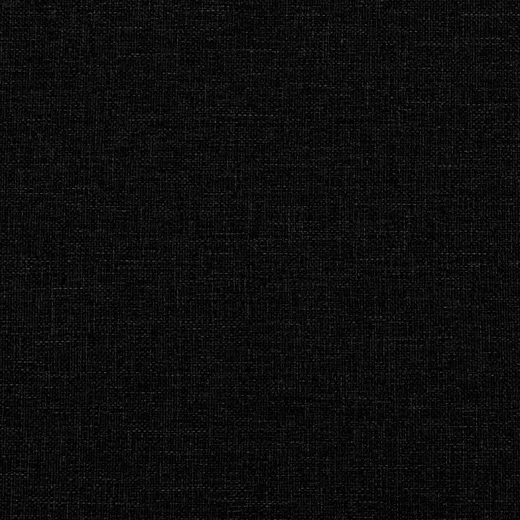 Footstool Fabric Black Ottoman Footrest 70 x 55 x 41 cm
