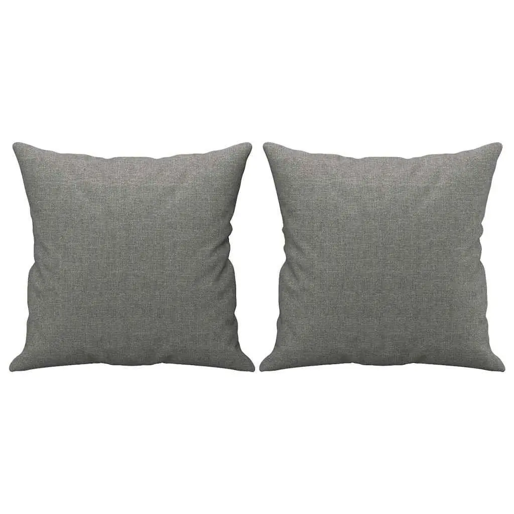 Throw Pillows Square Cushions Grey 40x40 cm 2 pcs Home Decor