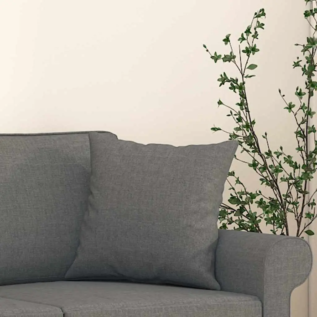 Throw Pillows Square Cushions Grey 40x40 cm 2 pcs Home Decor