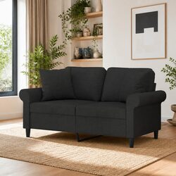 Comfortable Black Square Cushions for Sofa or Bed - 40x40 cm Set