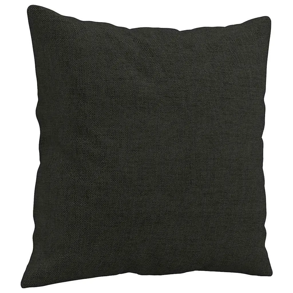 Throw Pillows 2 Piece Set Black Square Cushions 40x40 cm Sofa Couch Decor