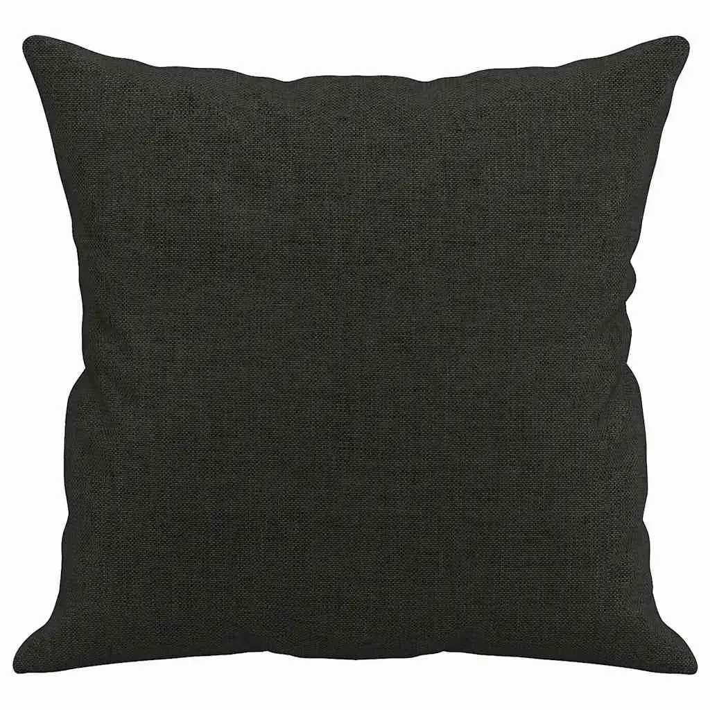 Throw Pillows 2 Piece Set Black Square Cushions 40x40 cm Sofa Couch Decor
