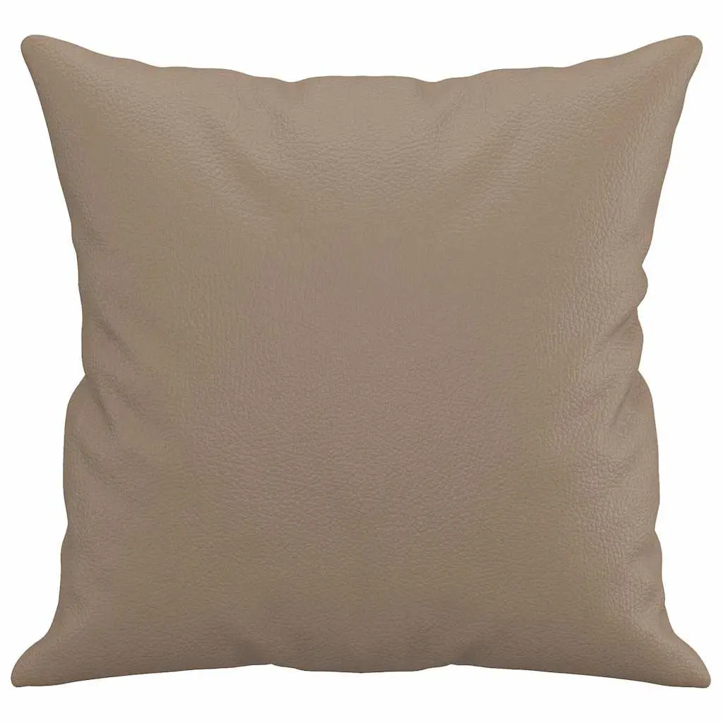 Throw Pillows Faux Leather 40x40 cm Cappuccino Square Cushions