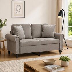 2 pcs Grey Throw Pillows 40x40 cm for Living Room