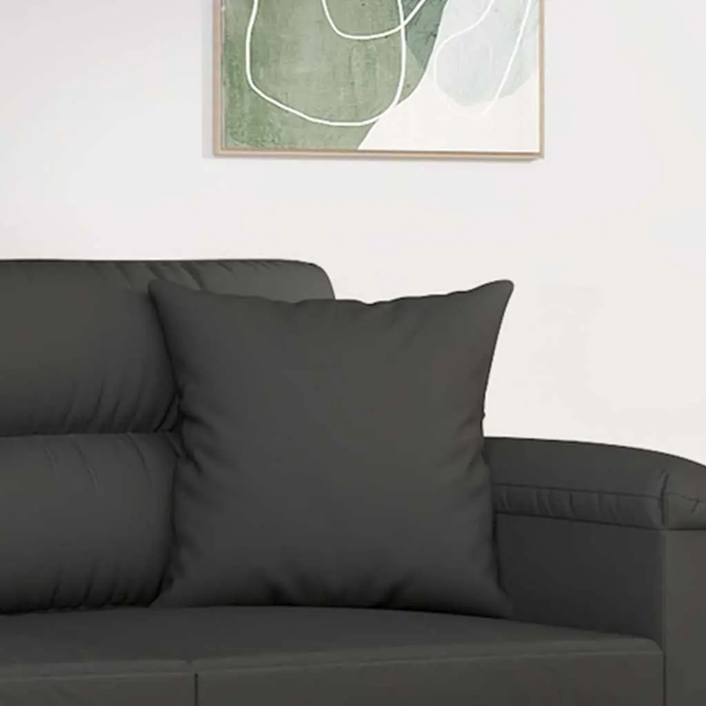 Throw Pillows Microfibre 40x40 cm Grey 2 pcs Square Cushions Sofa Decor