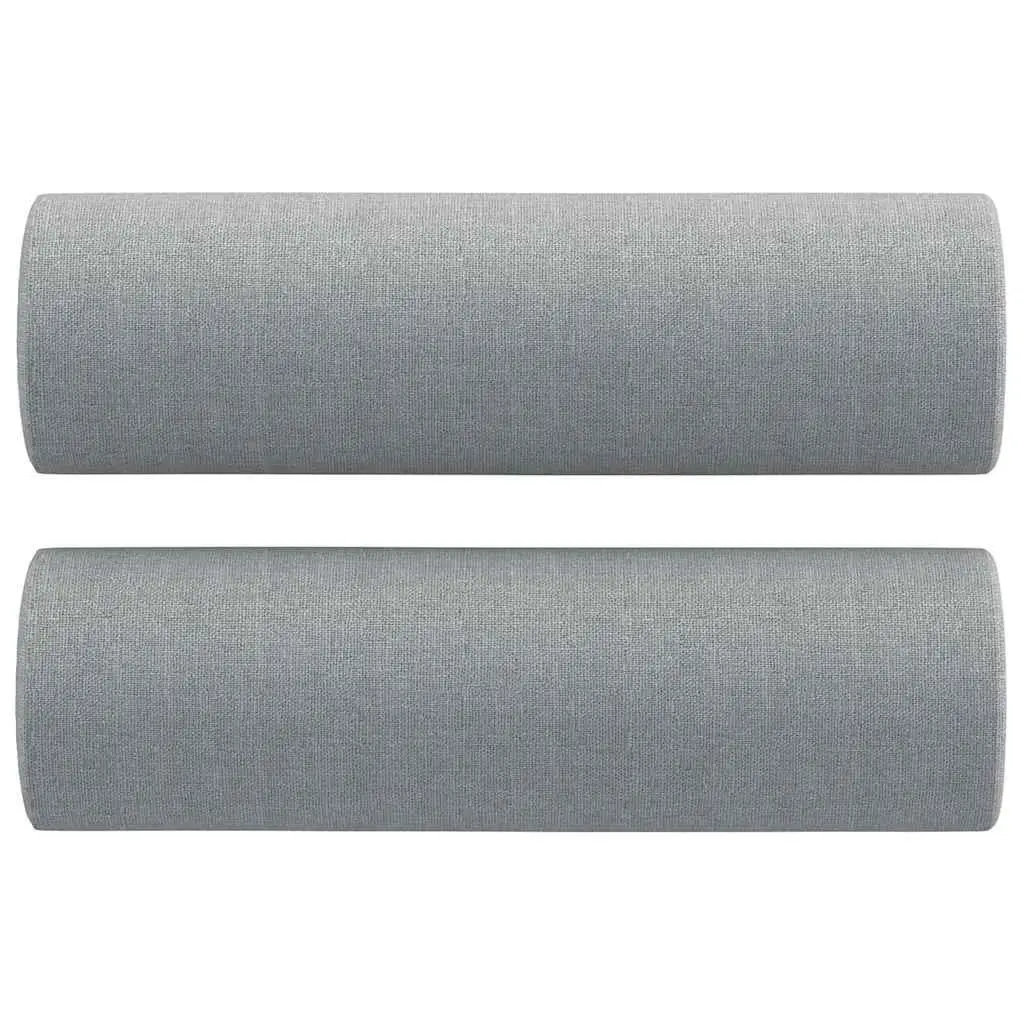 Throw Pillows Cylinder Roll Bolster Decorative Cushions Grey 2 Piece