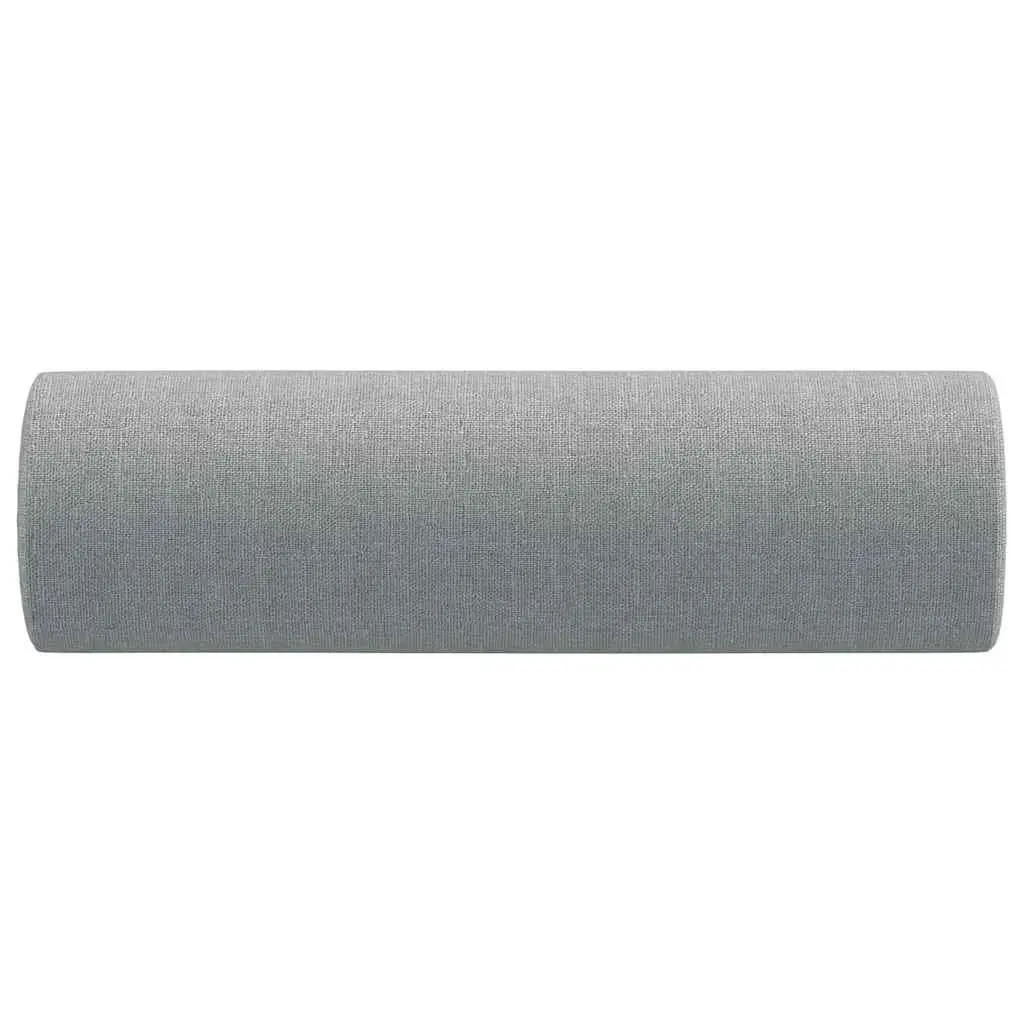 Throw Pillows Cylinder Roll Bolster Decorative Cushions Grey 2 Piece