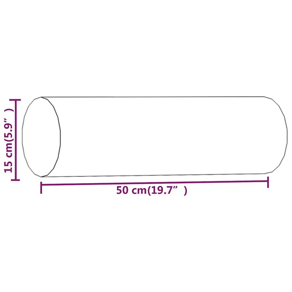 Throw Pillows Cylinder Roll Bolster Decorative Cushions Grey 2 Piece