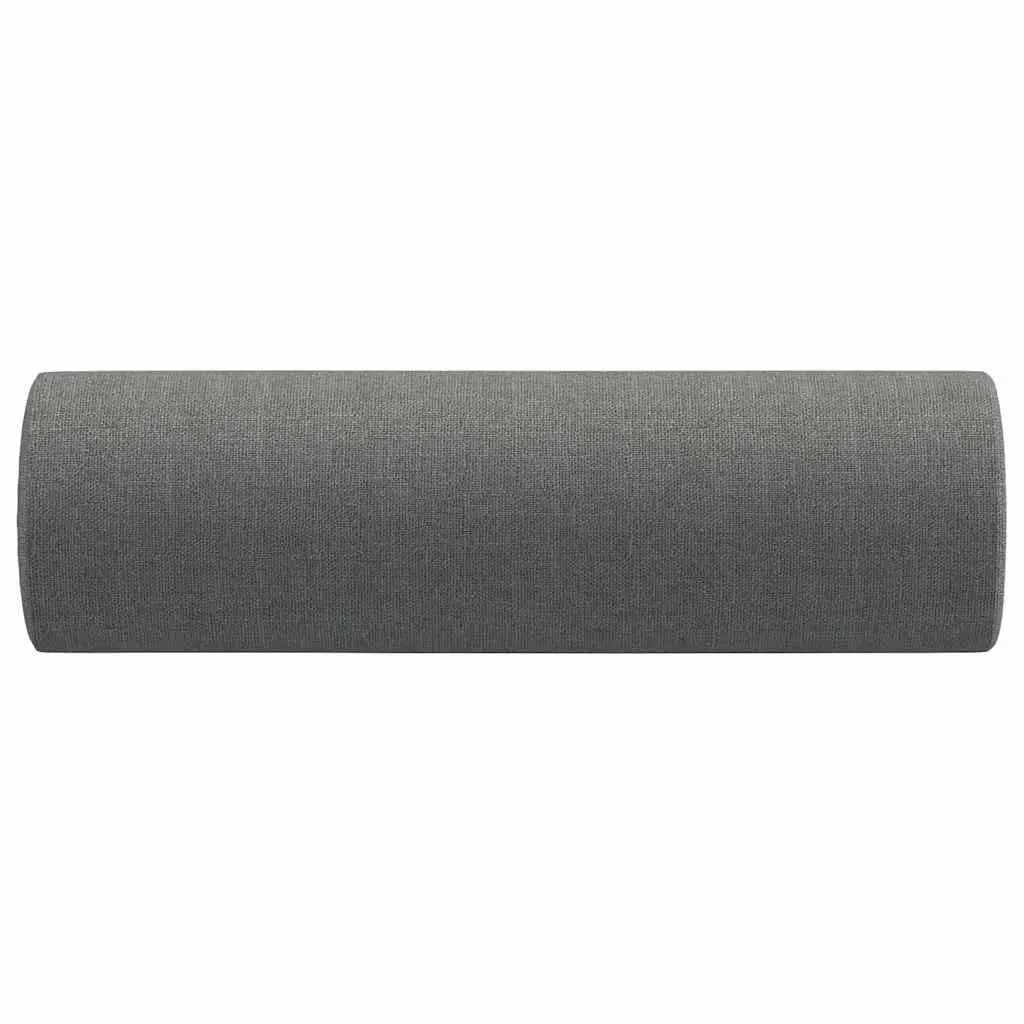 Throw Pillows Fabric Cylinder Bolster 50 cm Dark Grey 2 Piece