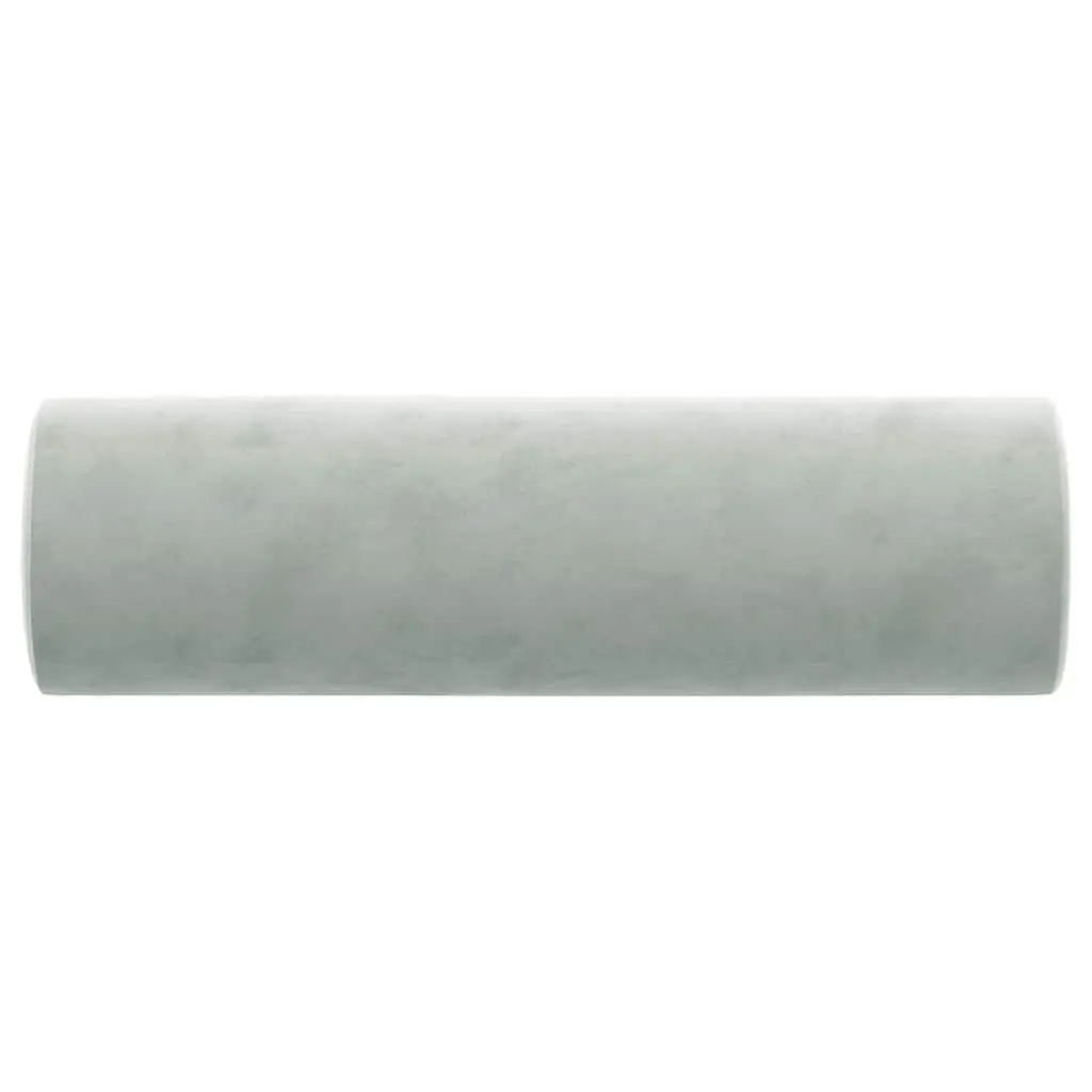 Throw Pillows Velvet Cylinder Bolster 15x50 cm Grey 2 pcs