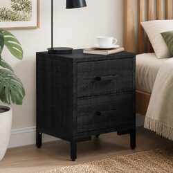 Versatile Black Bedside Cabinet for Practical Use