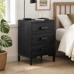 Practical Black Bedside Cabinet for Everyday Use