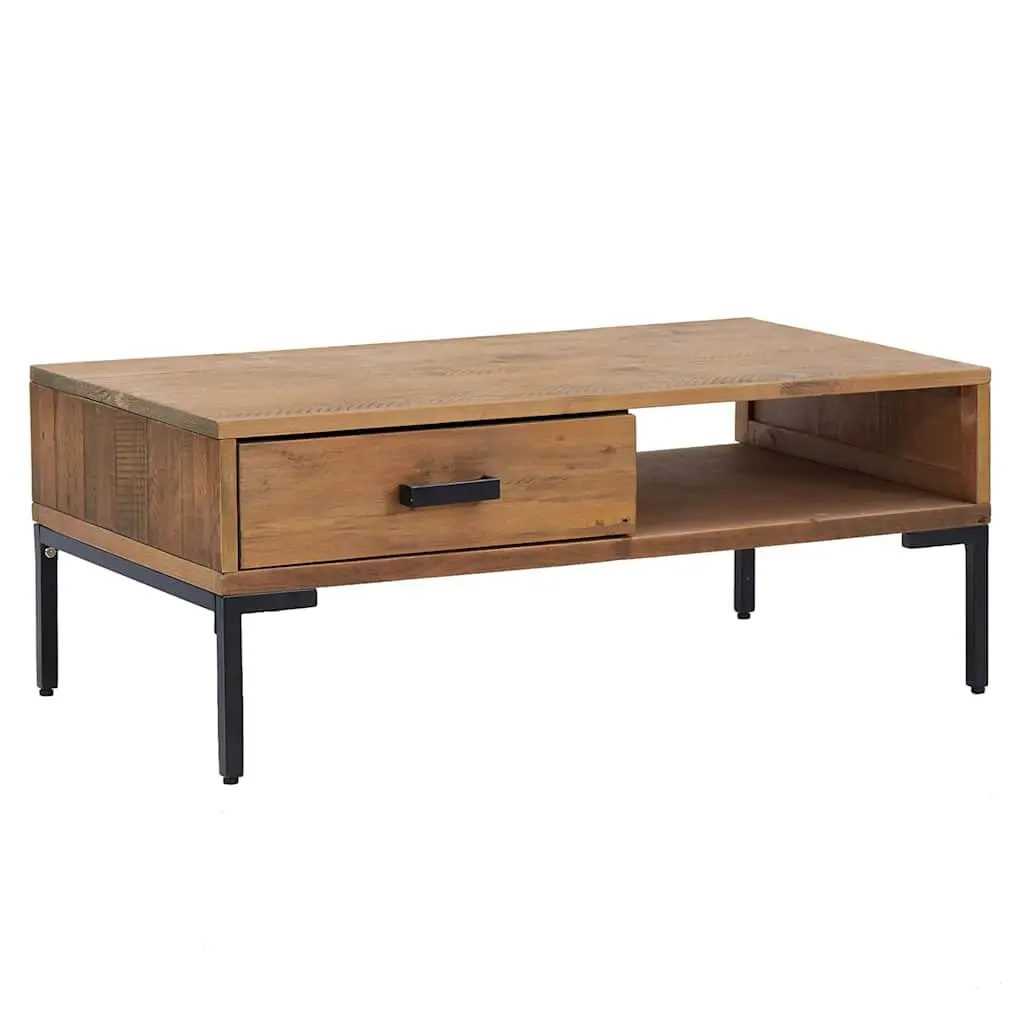 Coffee Table 90x50x35cm Wooden Living Room Furniture Storage Drawer Open Shelf