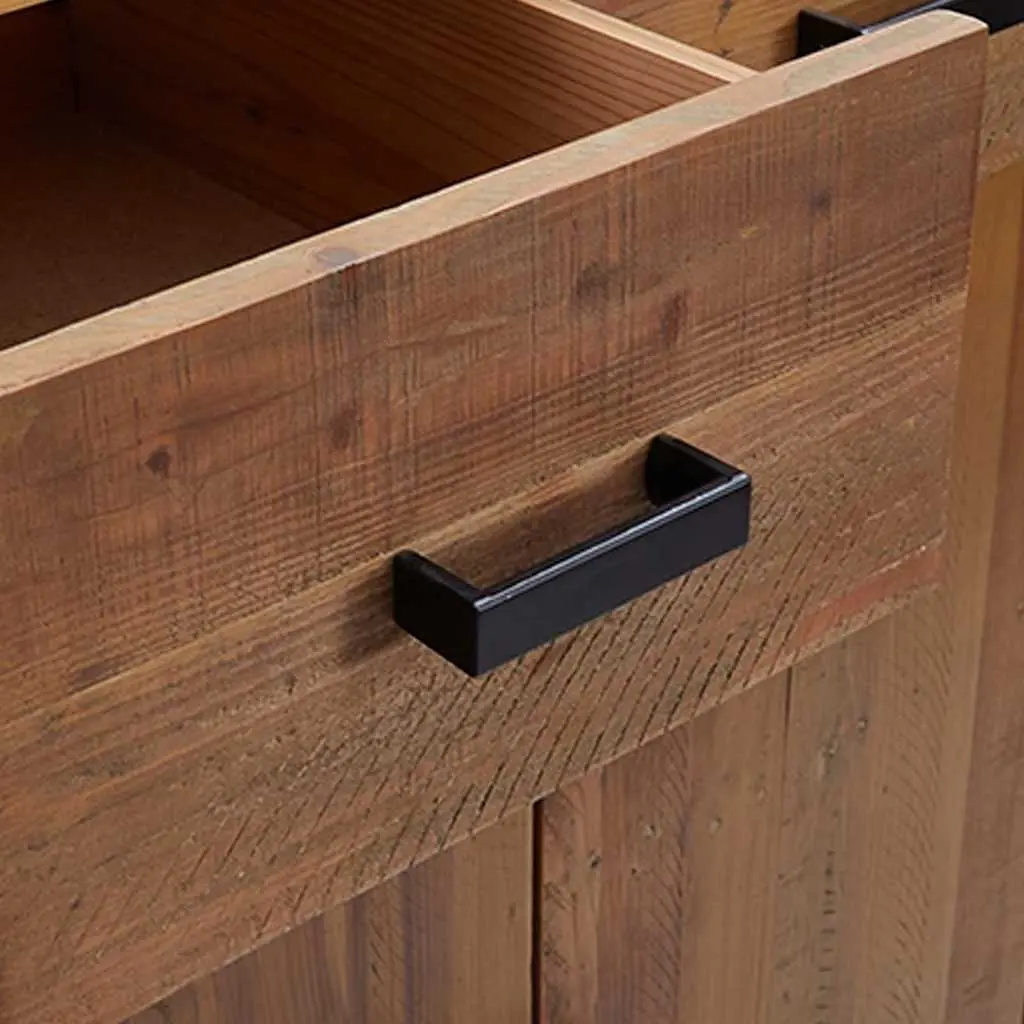 Shoe Storage Cabinet Brown Solid Pinewood 75x40x110 cm with 2 Drawers and 2 Compartments Stable Top Surface