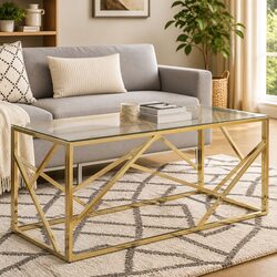 Stainless Steel Frame Coffee Table for Modern Living Rooms