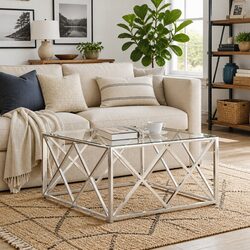 Versatile Silver Coffee Table - Perfect for Any Room