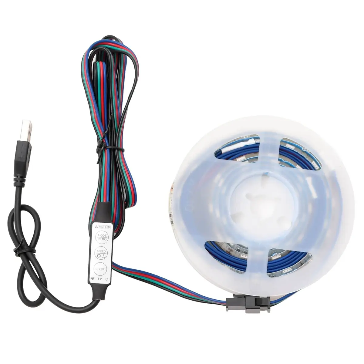 LED Strip Lights SMD5050 180 cm Black 2 pcs USB Indoor