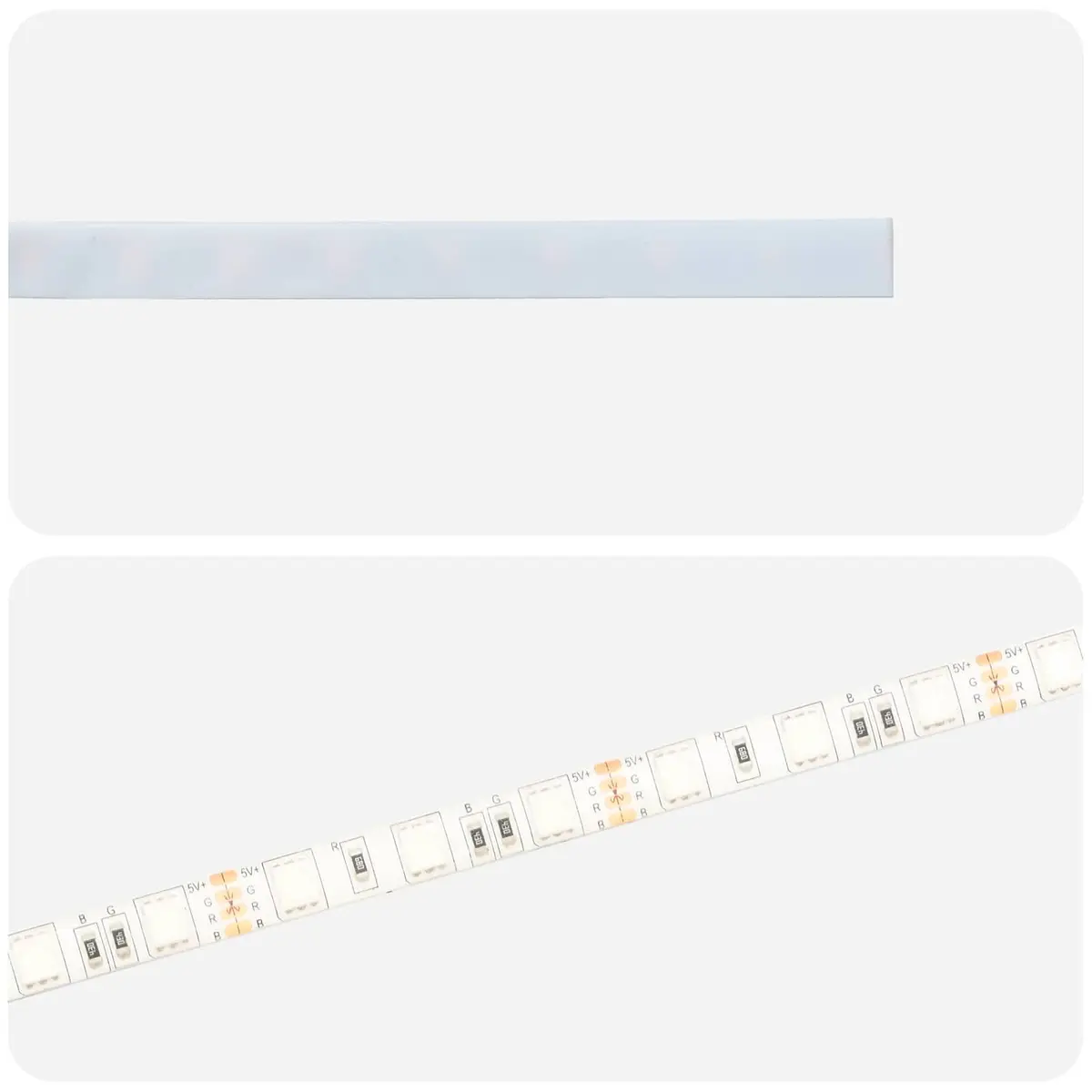 LED Strip Lights SMD5050 180 cm Black 2 pcs USB Indoor